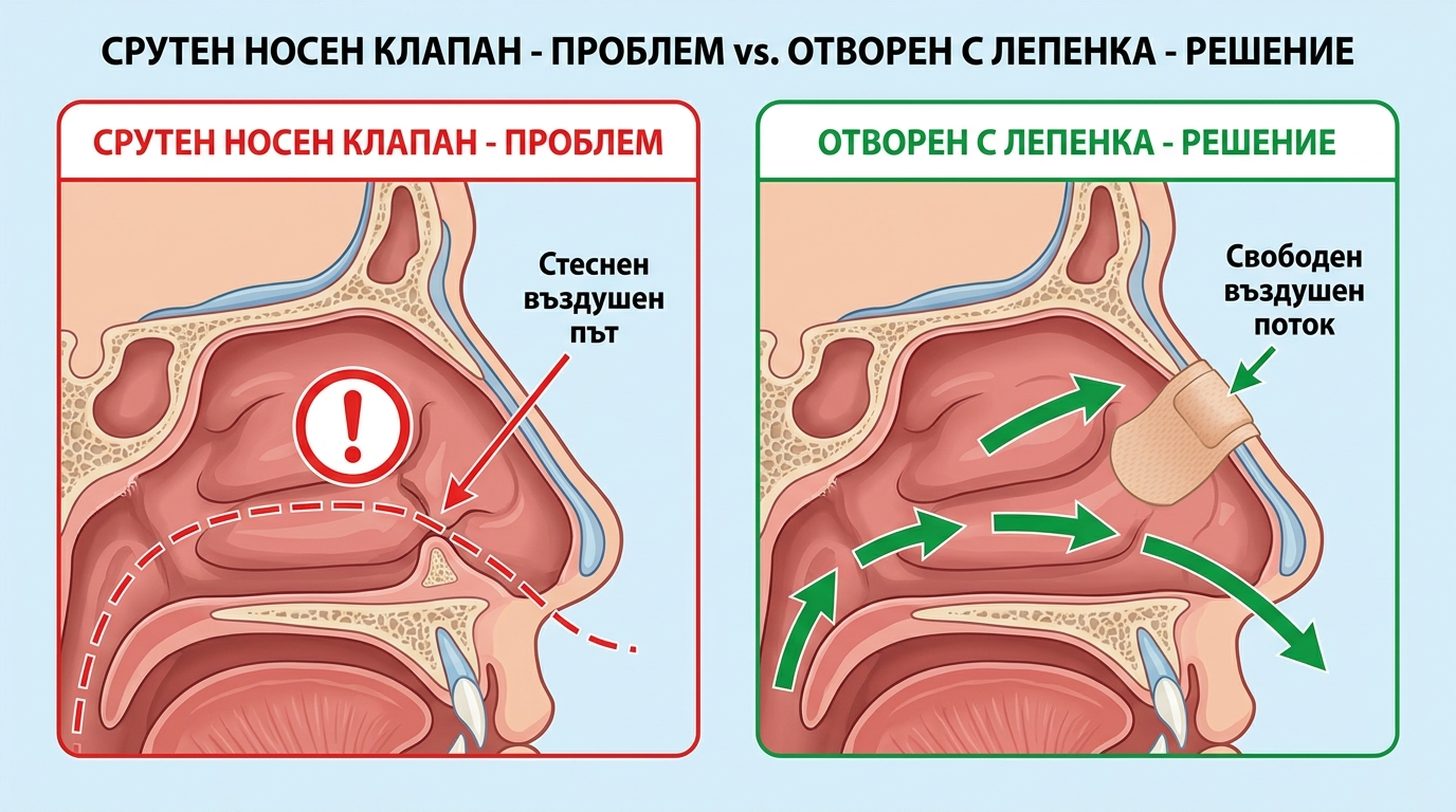 Инфографика: как лепенката отваря носния клапан